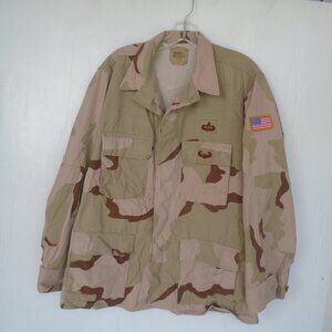 US Army Desert Camouflage Shirt Jacket Mens Size Medium Regular Tan